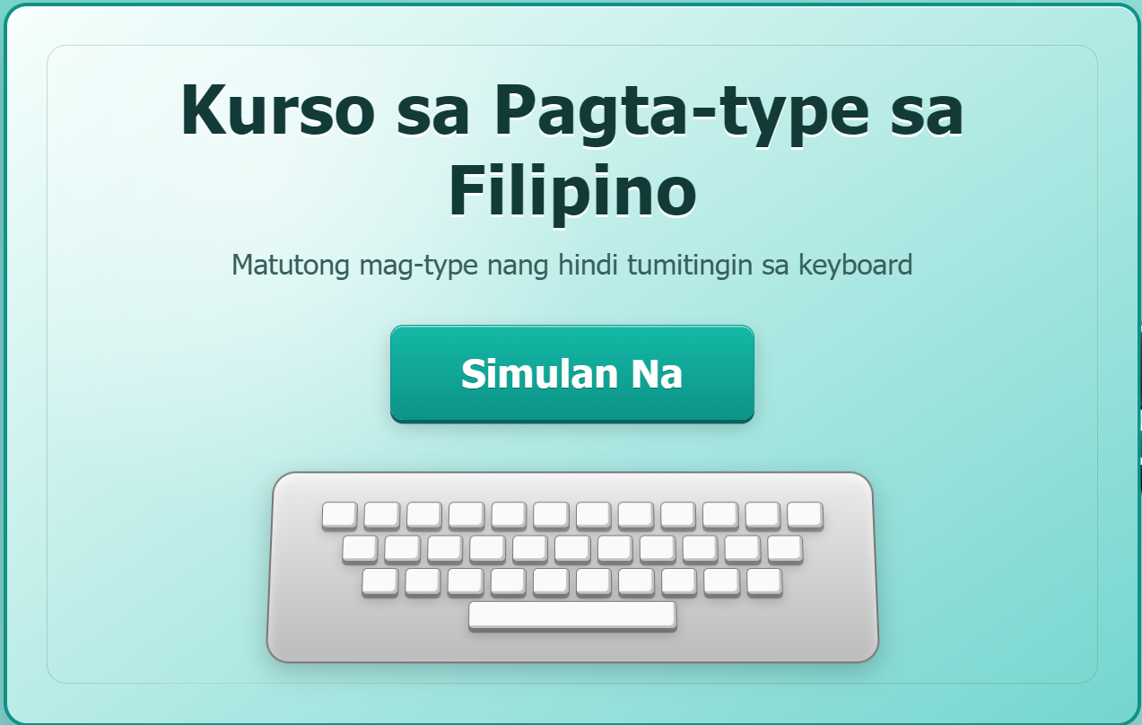 Filipino Tagalog typing test online with live WPM and accuracy tracking